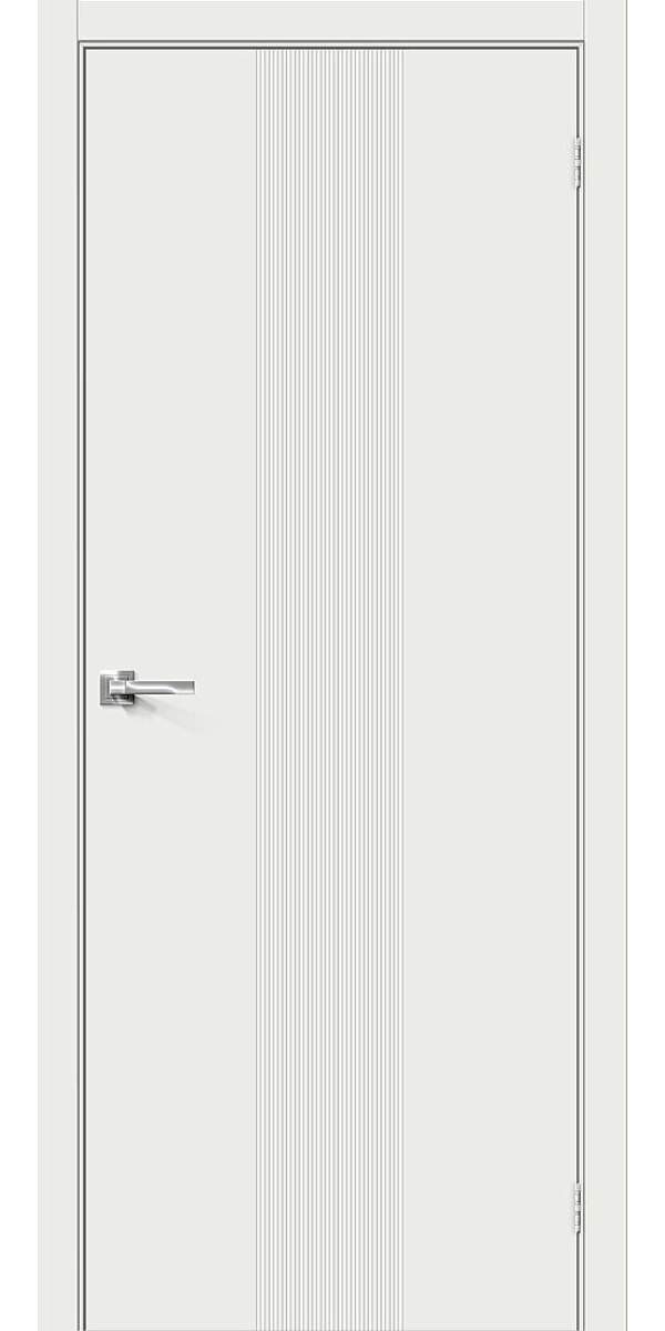  Дверь из Био-шпона Граффити-21 Super White