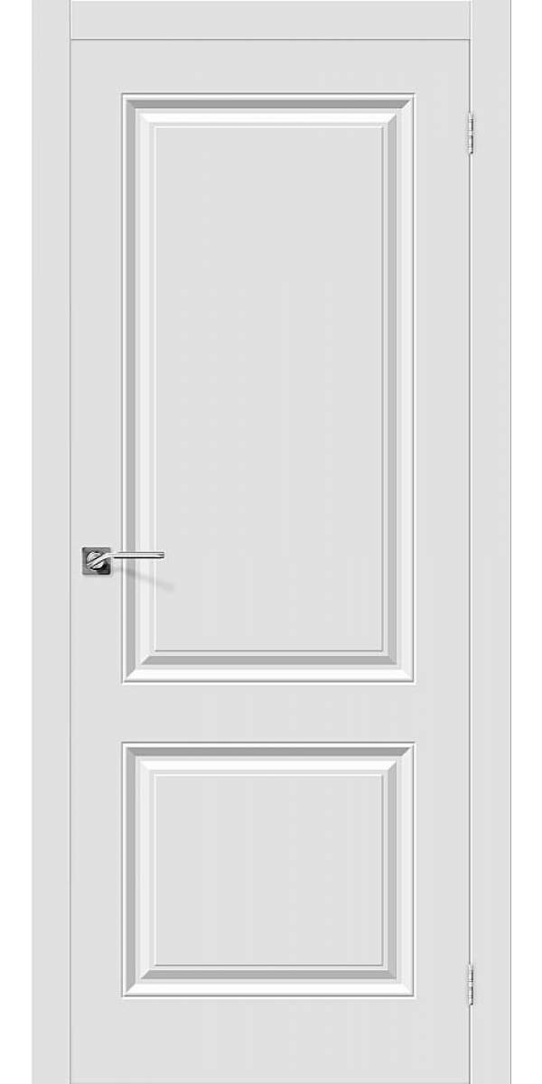 Дверь с ПВХ-пленкой Скинни-12 ПГ белая